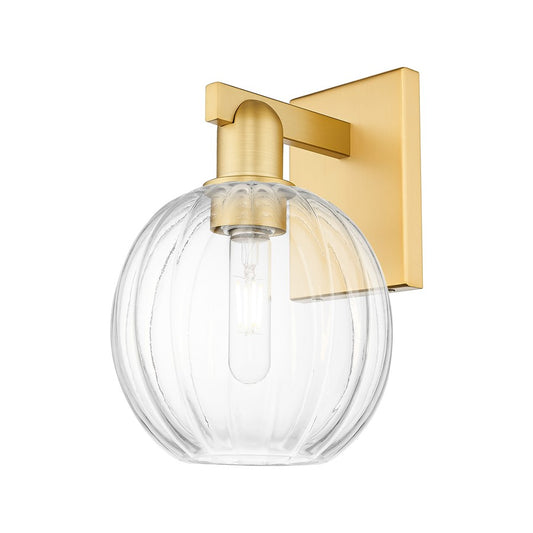 Innovations Preston 1Lt 7" Globe Wall Sconce, Gold/Clear - 716-1W-SG-G458-7CL