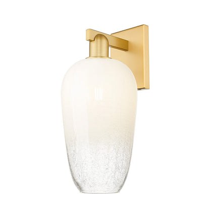 Innovations Brookhaven Flute 1Lt 7" Wall Sconce, Gold/Opal