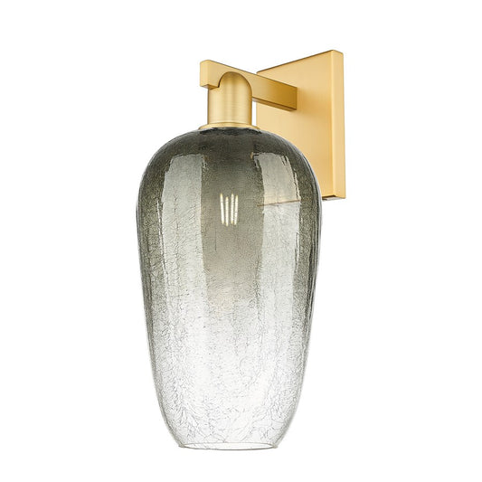 Innovations Brookhaven Flute 1Lt 7" Wall Sconce, Gold/Slate - 716-1W-SG-G484-7SL