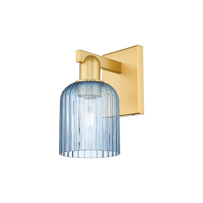 Innovations Bridal Veil 1Lt 5" Wall Sconce, Gold/Blue