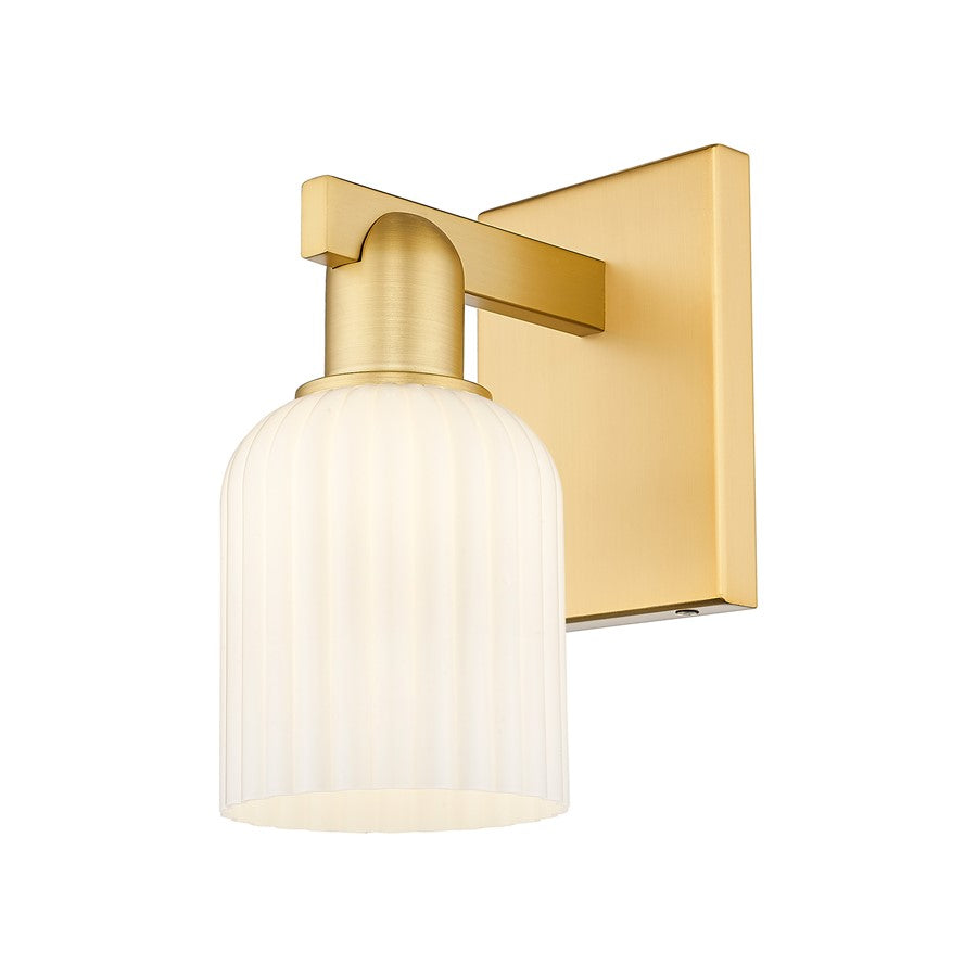 Innovations Bridal Veil 1Lt 5" Sconce, Gold/Gloss White