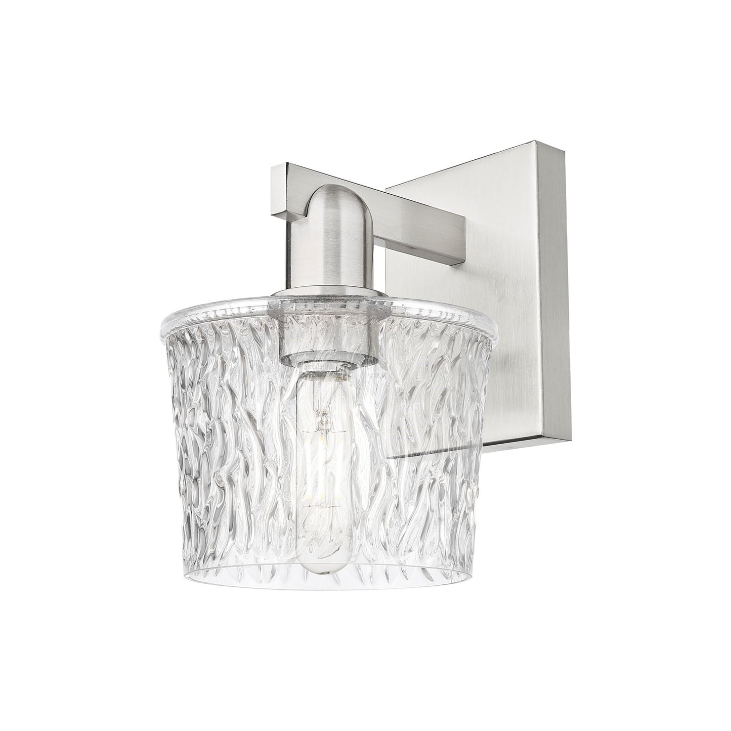 Innovations Niagara 1-Light 6.5in Wall Sconce | Industrial Brushed Satin Nickel and Clear Glass | Hallway & Bathroom Accent | 6.5 x | Model 716-1W-SN-G402