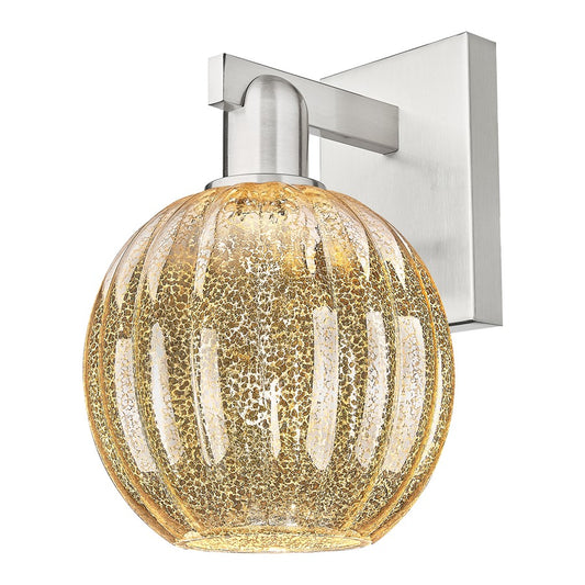 Innovations Preston 1Lt 7" Globe Sconce, SN/Mercury - 716-1W-SN-G458-7ME