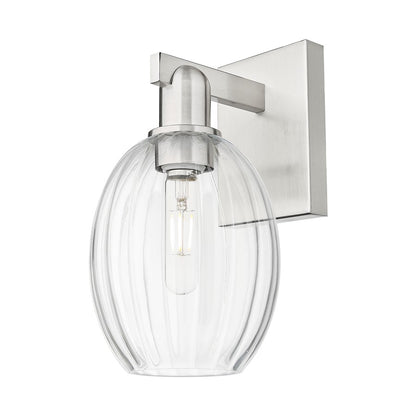 Innovations Preston 1Lt 6" Bell Sconce, Satin Nickel/Clear - 716-1W-SN-G459-6CL