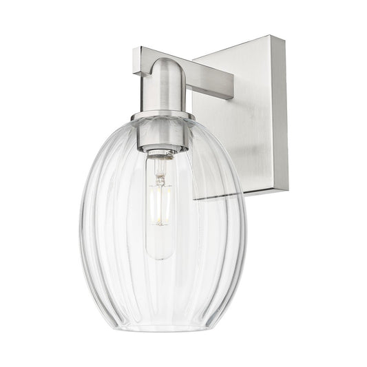 Innovations Preston 1Lt 6" Bell Sconce, Satin Nickel/Clear - 716-1W-SN-G459-6CL