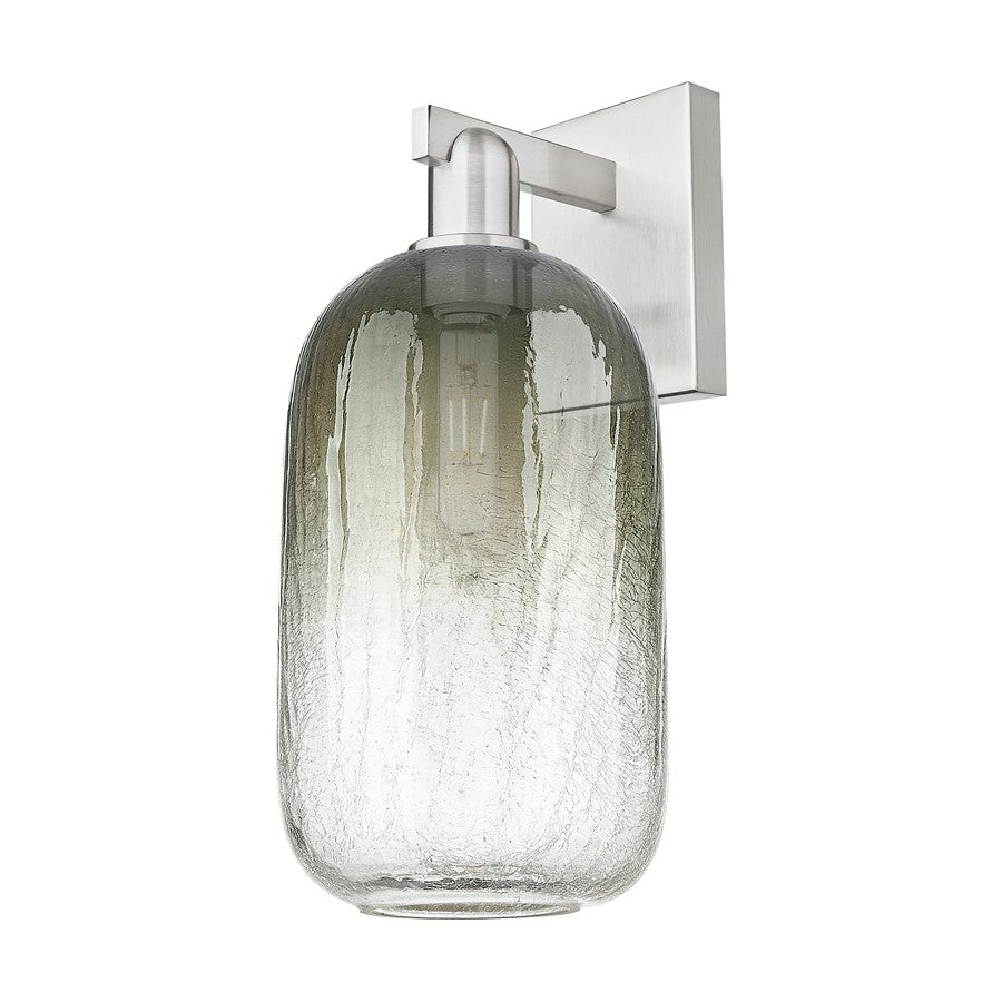 Innovations Brookhaven Cloche 1Lt 7" Sconce, Satin Nickel/Slate