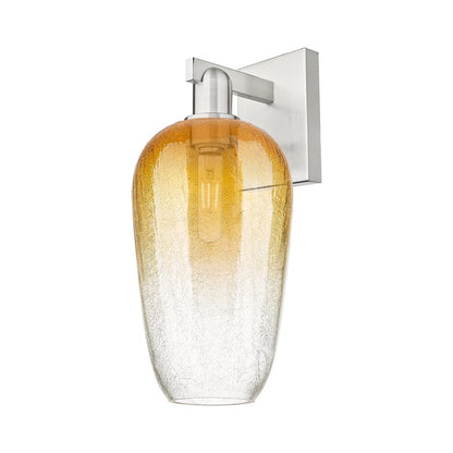Innovations Brookhaven Flute 1Lt 7" Sconce, Satin Nickel/Amber