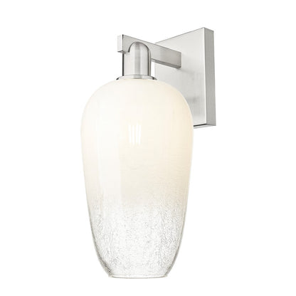 Innovations Brookhaven Flute 1Lt 7" Sconce, Satin Nickel/Opal
