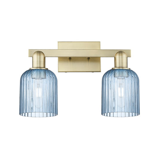 Innovations Bridal Veil 2Lt 16" Bath, Antique Brass/Blue - 716-2W-AB-G559-5BL