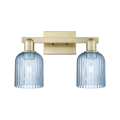 Innovations Bridal Veil 2Lt 16" Bath, Antique Brass/Blue