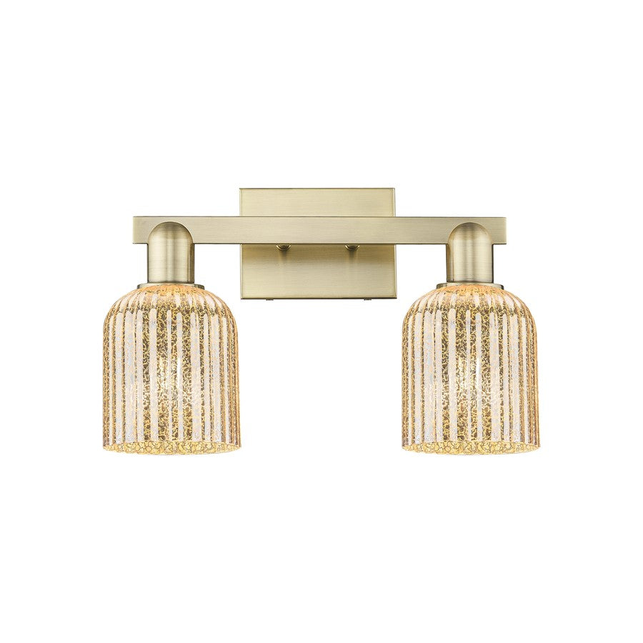 Innovations Bridal Veil 2Lt 16" Bath, Antique Brass/Mercury