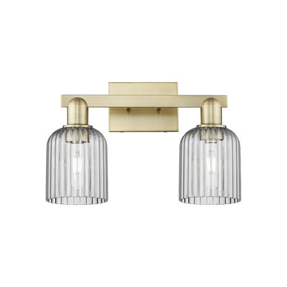 Innovations Bridal Veil 2Lt 16" Bath, Antique Brass/Smoke