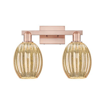 Innovations Preston 2Lt 16" Bell Bath Light, Copper/Mercury - 716-2W-AC-G459-6ME