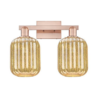 Innovations Preston 2Lt 16" Jar Bath Light, Copper/Mercury