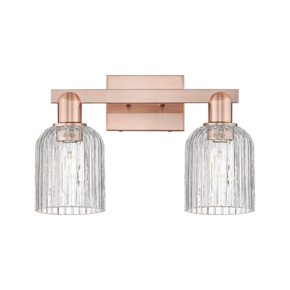 Innovations Bridal Veil 2Lt 16" Bath Light, Copper/Clear