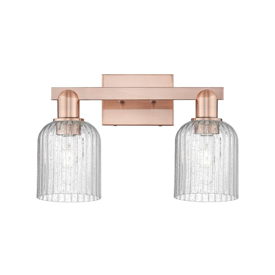 Innovations Bridal Veil 2Lt 16" Bath Light, Copper/Seedy - 716-2W-AC-G559-5SDY