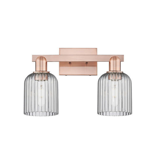 Innovations Bridal Veil 2Lt 16" Bath Light, Copper/Smoke - 716-2W-AC-G559-5SM