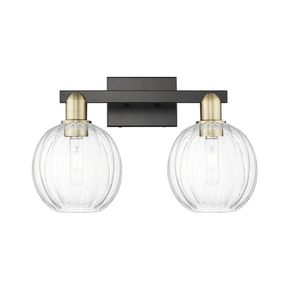 Innovations Preston 2Lt 16" Globe Bath, Black Brass/Clear