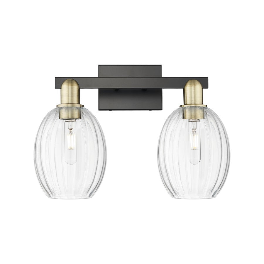 Innovations Preston 2Lt 16" Bell Bath, Black Brass/Clear - 716-2W-BAB-G459-6CL