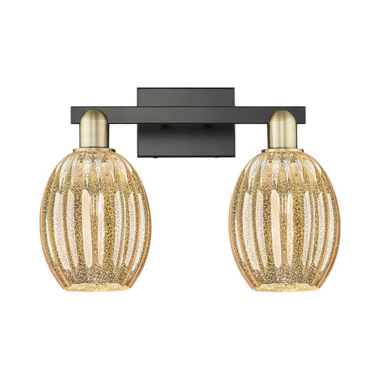 Innovations Preston 2Lt 16" Bell Bath, Black Brass/Mercury - 716-2W-BAB-G459-6ME