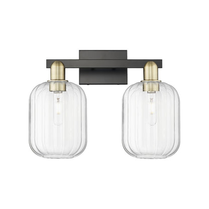 Innovations Preston 2Lt 16" Jar Bath, Black Brass/Clear