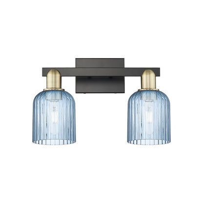 Innovations Bridal Veil 2Lt 16" Bath, Black Brass/Blue - 716-2W-BAB-G559-5BL