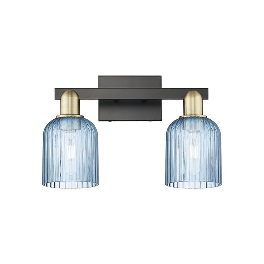 Innovations Bridal Veil 2Lt 16" Bath, Black Brass/Blue - 716-2W-BAB-G559-5BL