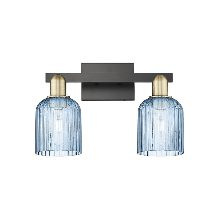 Innovations Bridal Veil 2Lt 16" Bath, Black Brass/Blue