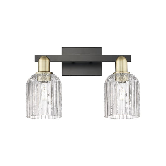 Innovations Bridal Veil 2Lt 16" Bath, Black Brass/Clear - 716-2W-BAB-G559-5CL
