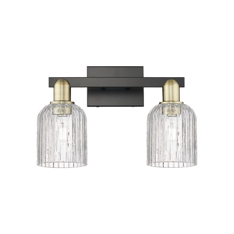 Innovations Bridal Veil 2Lt 16" Bath, Black Brass/Clear