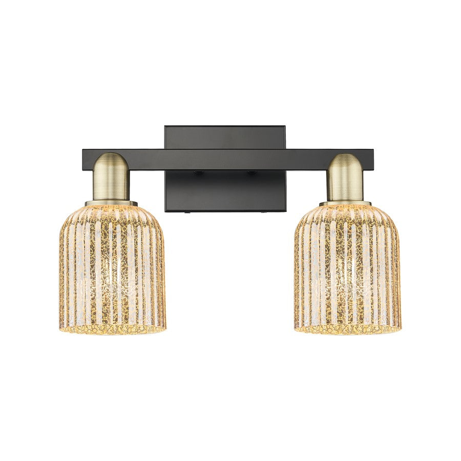 Innovations Bridal Veil 2Lt 16" Bath, Black Brass/Mercury