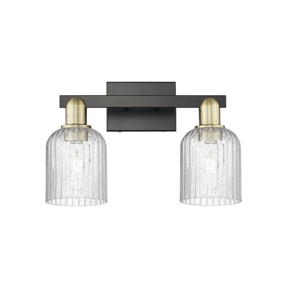 Innovations Bridal Veil 2Lt 16" Bath, Black Brass/Seed - 716-2W-BAB-G559-5SDY