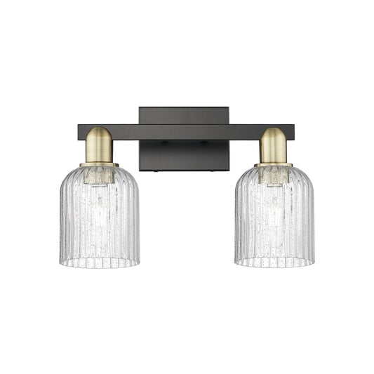 Innovations Bridal Veil 2Lt 16" Bath, Black Brass/Seed - 716-2W-BAB-G559-5SDY
