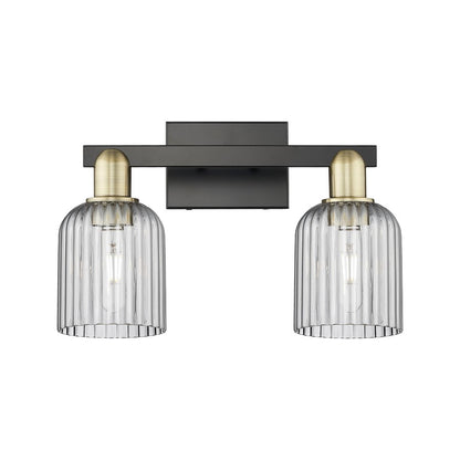 Innovations Bridal Veil 2Lt 16" Bath, Black Brass/Smoke - 716-2W-BAB-G559-5SM