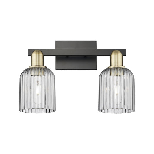 Innovations Bridal Veil 2Lt 16" Bath, Black Brass/Smoke - 716-2W-BAB-G559-5SM