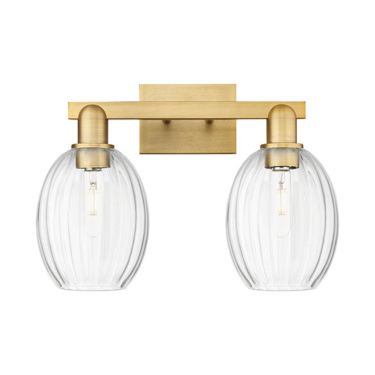Innovations Preston 2Lt 16" Bell Bath, Brushed Brass/Clear - 716-2W-BB-G459-6CL
