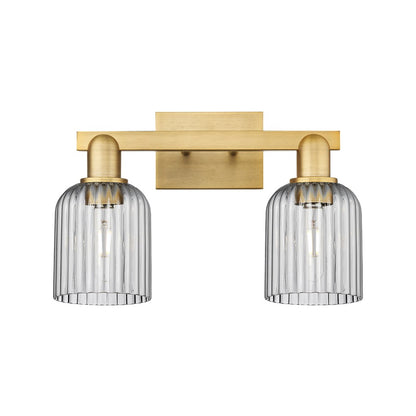 Innovations Bridal Veil 2Lt 16" Bath, Brushed Brass/Smoke