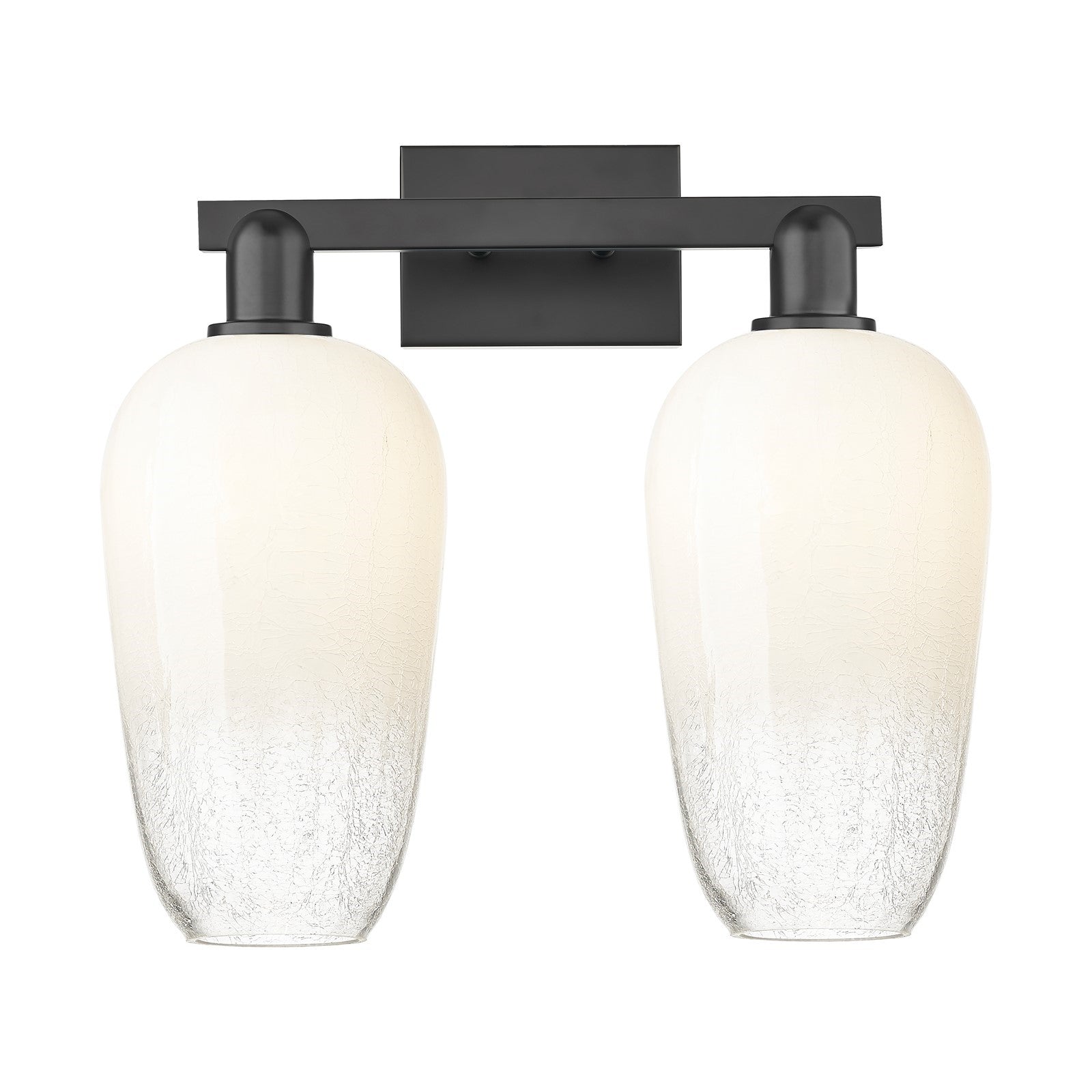Innovations Brookhaven Flute 18in 2-Light Bath Vanity | Industrial Matte Black Steel and Opal Glass | Bathroom & Powder Room | Model 716-2W-BK-G484-7OP