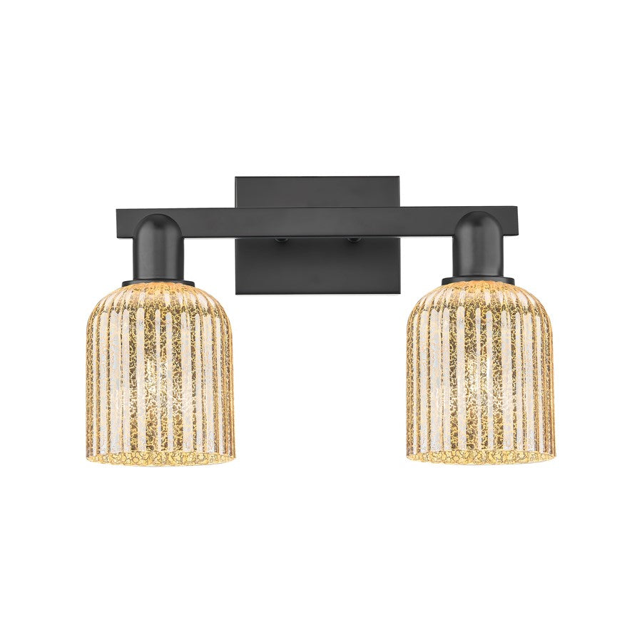 Innovations Bridal Veil 2Lt 16" Bath Light, Black/Mercury