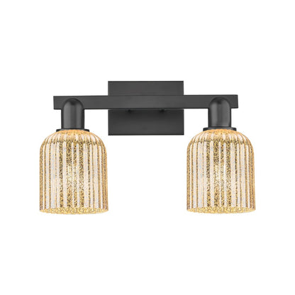 Innovations Bridal Veil 2Lt 16" Bath Light, Black/Mercury