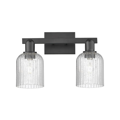 Innovations Bridal Veil 2Lt 16" Bath Light, Black/Seedy - 716-2W-BK-G559-5SDY