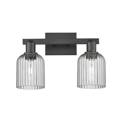 Innovations Bridal Veil 2Lt 16" Bath Light, Black/Smoke