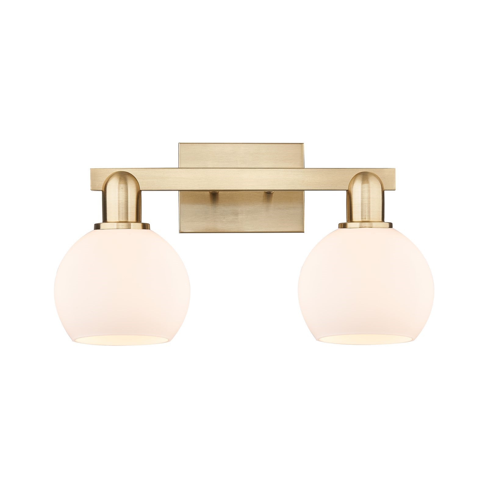 Innovations Athens 17in 2-Light Bath Vanity Light | Industrial Champagne Bronze Steel and Matte White Glass | Bathroom Vanity | Model 716-2W-CB-G121-6