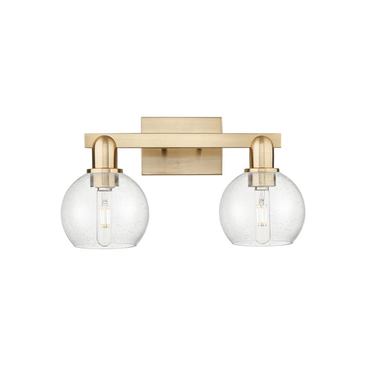 Innovations Athens 17in 2-Light Bath Vanity Light | Industrial Champagne Bronze Steel and Seedy Glass | Bathroom Vanity | 16.88 x | Model 716-2W-CB-G124-6