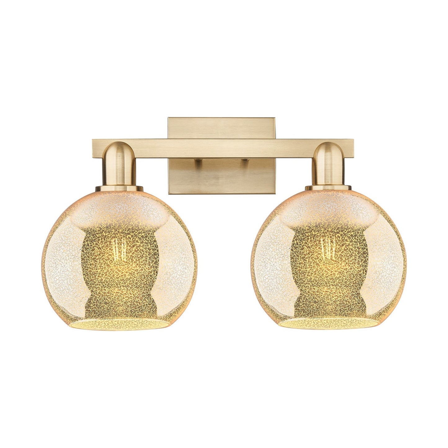 Innovations Athens 19in 2-Light Bath Vanity Light | Industrial Champagne Bronze Steel and Mercury Glass | Bathroom Vanity & | Model 716-2W-CB-G128-8