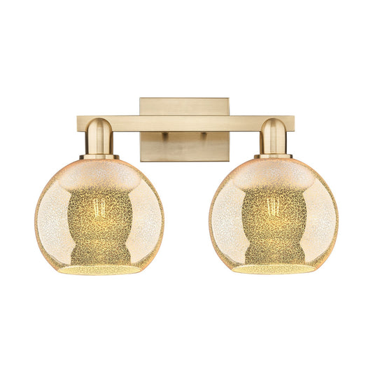 Innovations Athens 19in 2-Light Bath Vanity Light | Industrial Champagne Bronze Steel and Mercury Glass | Bathroom Vanity & | Model 716-2W-CB-G128-8