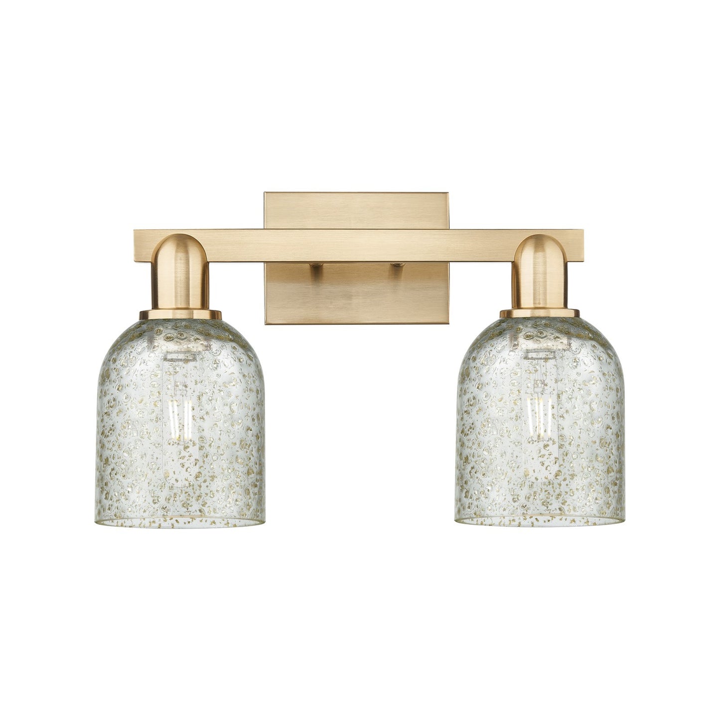 Innovations Caledonia 16in 2-Light Bath Vanity Light | Industrial Champagne Bronze Steel and Mica Glass | Bathroom Vanity | 16 x | Model 716-2W-CB-G259