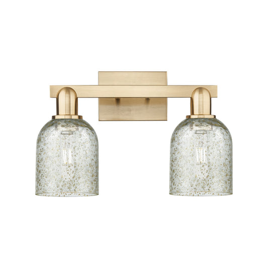 Innovations Caledonia 16in 2-Light Bath Vanity Light | Industrial Champagne Bronze Steel and Mica Glass | Bathroom Vanity | 16 x | Model 716-2W-CB-G259