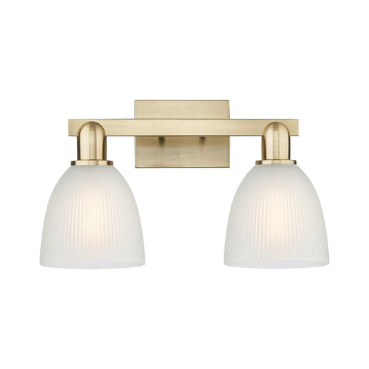 Innovations Castile 17in 2-Light Bath Vanity Light | Industrial Champagne Bronze Steel and White Glass | Bathroom Vanity | 17 x | Model 716-2W-CB-G381