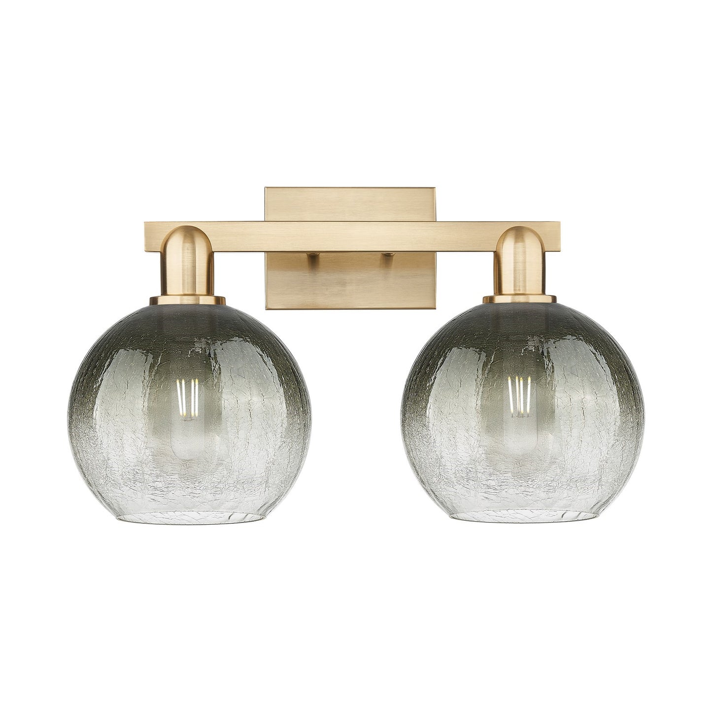 Innovations Brookhaven Globe 19in 2-Light Bath Vanity | Industrial Champagne Bronze Steel and Slate Glass | Bathroom & Powder | Model 716-2W-CB-G483-8SL
